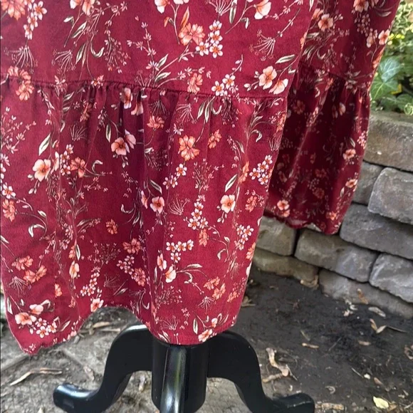 Old Navy XXL Tall Floral Red Midi Dress. - Picture 8 of 11